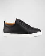 Image 1 of 5: Christian Louboutin Men's Rantulow Leather Low-Top Sneakers