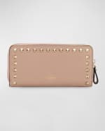 Image 3 of 4: Valentino Garavani Rockstud Leather Continental Wallet