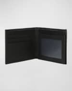 Image 2 of 3: Ferragamo Men's Revival Gancini Bi-Fold Leather Wallet with Window, Black