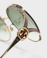 Image 3 of 5: Gucci Oversized Oval GG Sunglasses