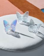Image 2 of 2: Baccarat 2.5" Lucky Crystal Iridescent Diamante Butterfly