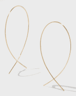 Image 4 of 5: LANA Small Upside Down Hoop Earrings