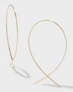 Image 1 of 5: LANA Small Upside Down Hoop Earrings