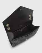 Image 5 of 6: Saint Laurent Envelope Triquilt Medium YSL Shoulder Bag in Grained Leather