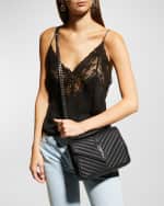 Image 3 of 6: Saint Laurent College Medium Flap YSL Shoulder Bag in Quilted Leather