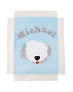Image 1 of 2: Boogie Baby Personalized Pup Love Plush Lovey, Blue