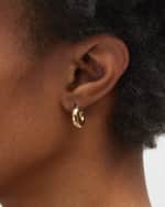 Image 2 of 5: Roberto Coin Everyday Gold Huggie Hoop Earrings