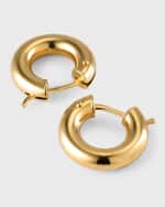 Image 4 of 5: Roberto Coin Everyday Gold Huggie Hoop Earrings