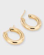 Image 3 of 5: Roberto Coin Oval Hoop Earrings