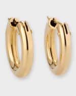 Image 1 of 5: Roberto Coin Oval Hoop Earrings