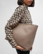 Image 3 of 6: Valentino Garavani Rockstud Vitello Tote Bag