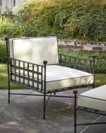 Avery Neoclassical Outdoor Lounge Chair