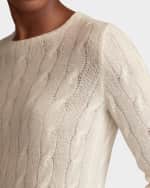 Image 4 of 5: Ralph Lauren Collection Crewneck Cashmere Cable-Knit Sweater