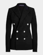 Image 1 of 6: Ralph Lauren Collection Camden Double-Breasted Stretch-Wool Jacket