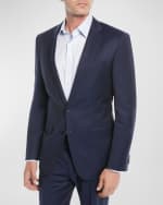 Image 3 of 6: BOSS Men's Wool Basic Two-Piece Suit, Blue