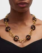 Image 2 of 5: K Brunini Twig 18k O-Chain Necklace w/ Wood