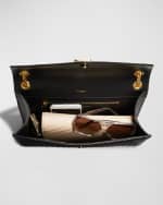 Image 4 of 6: Saint Laurent Envelope Triquilt Large YSL Shoulder Bag in Grained Leather