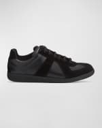 Men's Replica Leather Suede Low-Top Sneakers
