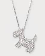 Image 1 of 3: Roberto Coin 18k Diamond Scottie Dog Pendant Necklace