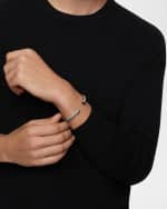 Image 2 of 3: David Yurman Men's Cable Cuff Bracelet in Silver, 6mm