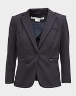 Image 1 of 6: Veronica Beard Scuba Schoolboy Blazer Jacket