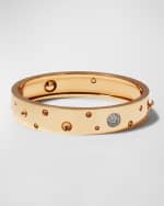 Image 1 of 5: Roberto Coin Pois Moi Luna 18k Rose Gold Diamond Bangle Bracelet