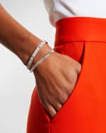 Image 5 of 5: Roberto Coin Pois Moi Luna 18k Rose Gold Diamond Bangle Bracelet