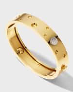 Image 4 of 4: Roberto Coin Pois Moi Luna 18k Yellow Gold Bangle