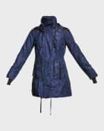 Image 1 of 6: Blanc Noir Camo-Print Hooded Anorak Jacket