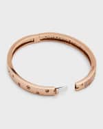 Image 3 of 5: Roberto Coin Pois Moi Luna 18k Rose Gold Diamond Bangle Bracelet