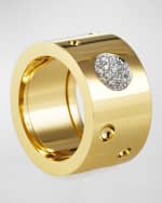 Image 4 of 4: Roberto Coin Pois Moi Luna 18k Gold & Diamond Ring, Size 6.5