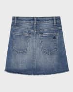 Image 2 of 2: DL1961 Girls' Jenny Raw-Edge Denim Mini Skirt, Size 7-16