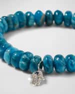 Image 4 of 5: Sydney Evan 14k Apatite Bead & Hamsa Bracelet