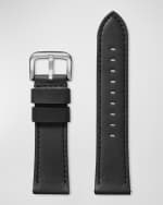 Image 1 of 2: Shinola Men's Leather Watch Strap, 24mm