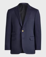 Image 1 of 6: Ralph Lauren Purple Label Men's Gregory Hand-Tailored Wool Serge Blazer