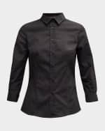 Image 1 of 6: Carolina Herrera Classic Cotton Button-Front Shirt