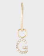 Image 1 of 4: Sarah Chloe Mini Amelia 14K Gold Diamond Initial Drop Earring (Single)