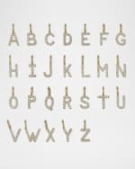 Image 2 of 3: Sarah Chloe Mini Amelia 14K Gold Diamond Initial Pendant Necklace