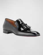 Image 2 of 4: Christian Louboutin Men's Dandelion Patent Leather Tassel Loafers