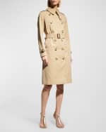 Image 2 of 6: Burberry Kensington Heritage Belted Long Trench Coat
