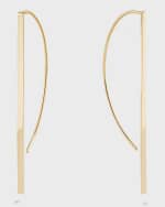 Image 1 of 2: LANA 14k Gold Flat P-Hoop Earrings
