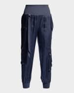 Image 1 of 5: Cinq a Sept Harmony Satin Cargo Jogger Pants