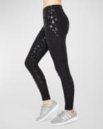 Image 4 of 4: Terez Black Cheetah Foil UpLift Leggings