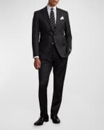 Image 2 of 5: Ralph Lauren Purple Label Men's Gregory Hand-Tailored Wool Serge Suit