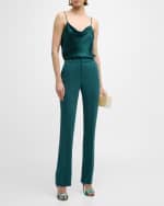 Image 2 of 6: Cinq a Sept Marta Cowl-Neck Silk Camisole