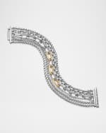 Image 3 of 5: David Yurman Multi Row Chain Bracelet in Silver with 18K Gold, 29mm