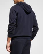 Image 4 of 5: Brunello Cucinelli Men's Spa Zip-Front Hoodie