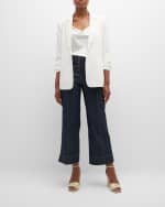 Image 2 of 6: Cinq a Sept Khloe Crepe 3/4-Sleeve Blazer