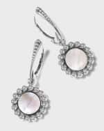 Image 4 of 5: LAGOS Maya Inlay 9mm Drop Earrings, Mother-of-Pearl/Onyx