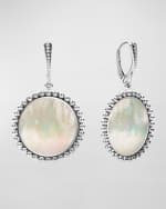 Image 1 of 4: LAGOS Maya Inlay Drop Earrings, Mother-of-Pearl/Onyx